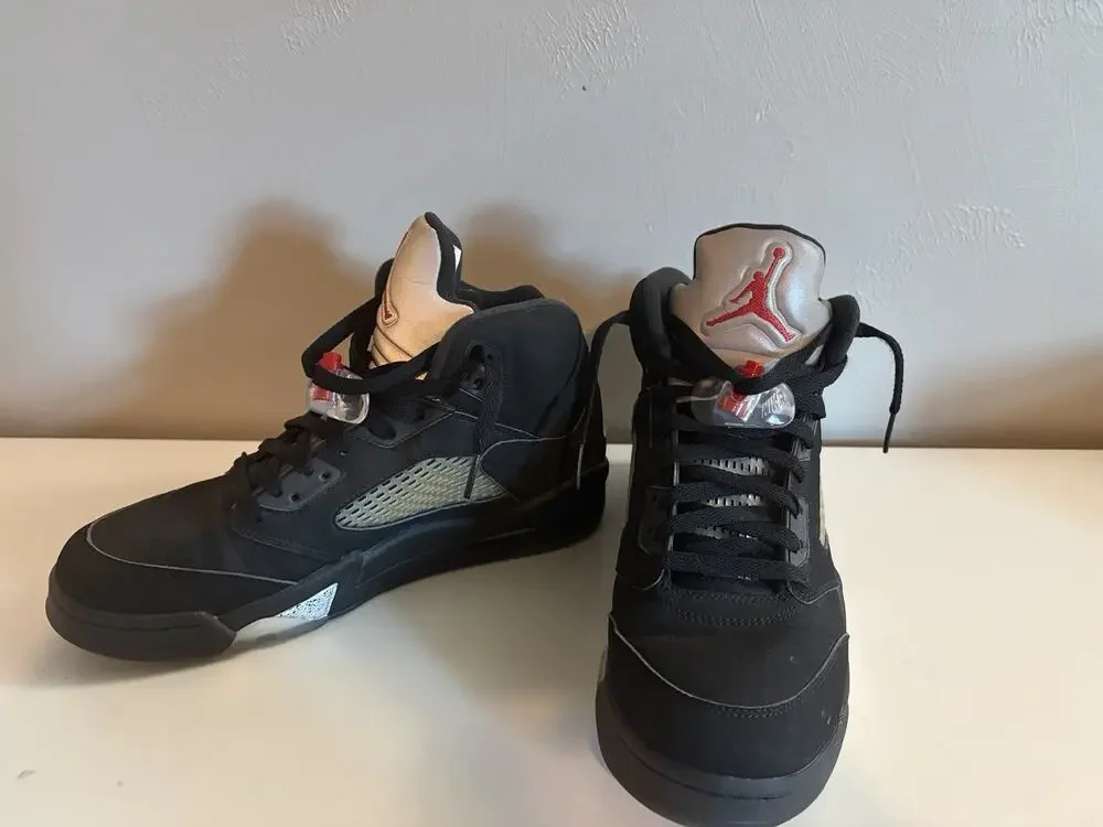 Jordan Air Jordan 5 Retro OG Metallic Silver Men 845035-003 Size 9 No Box (0063)